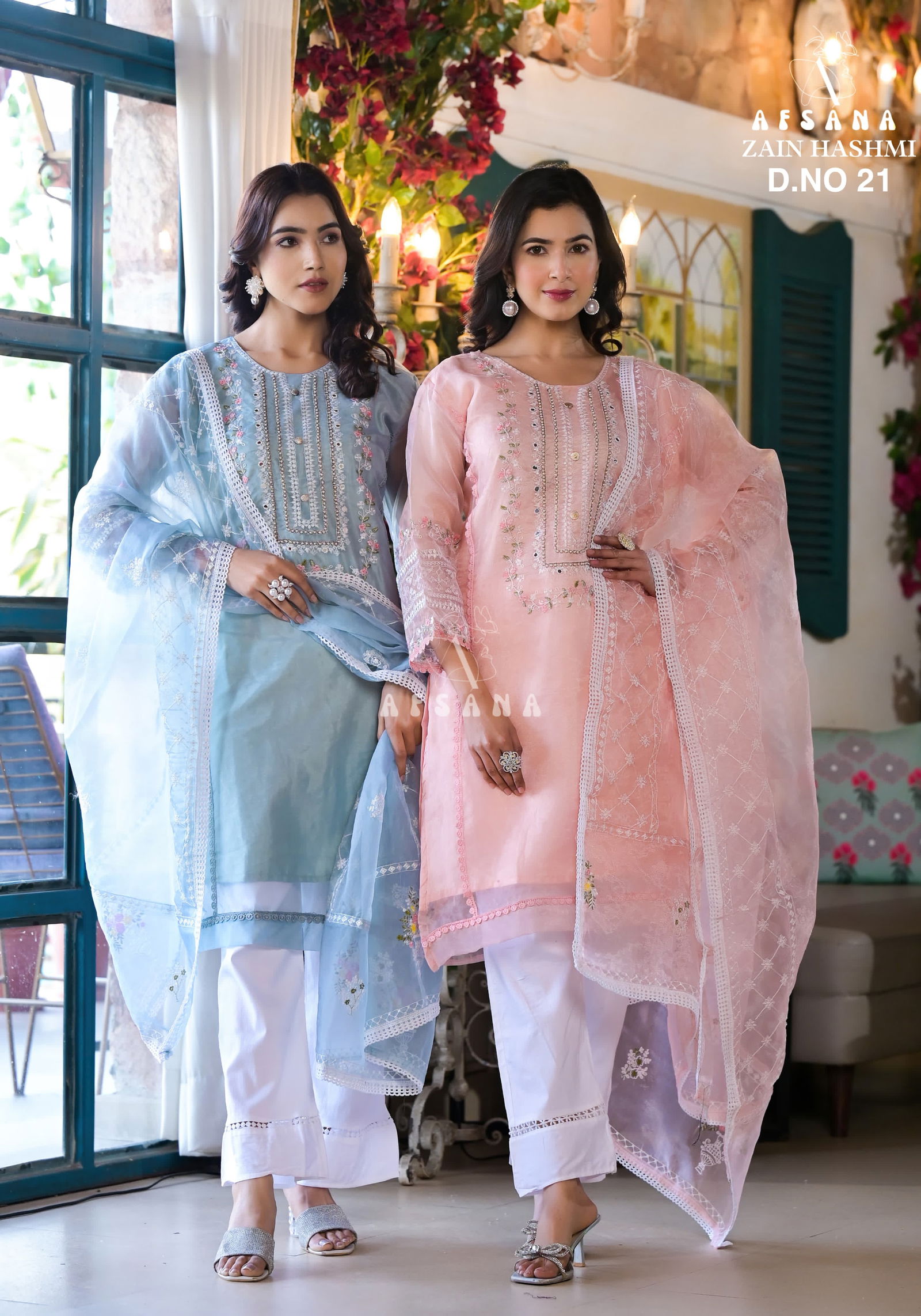 DN 21 Afsana Embroidery Kurti With Bottom Dupatta Wholesale Market Surat